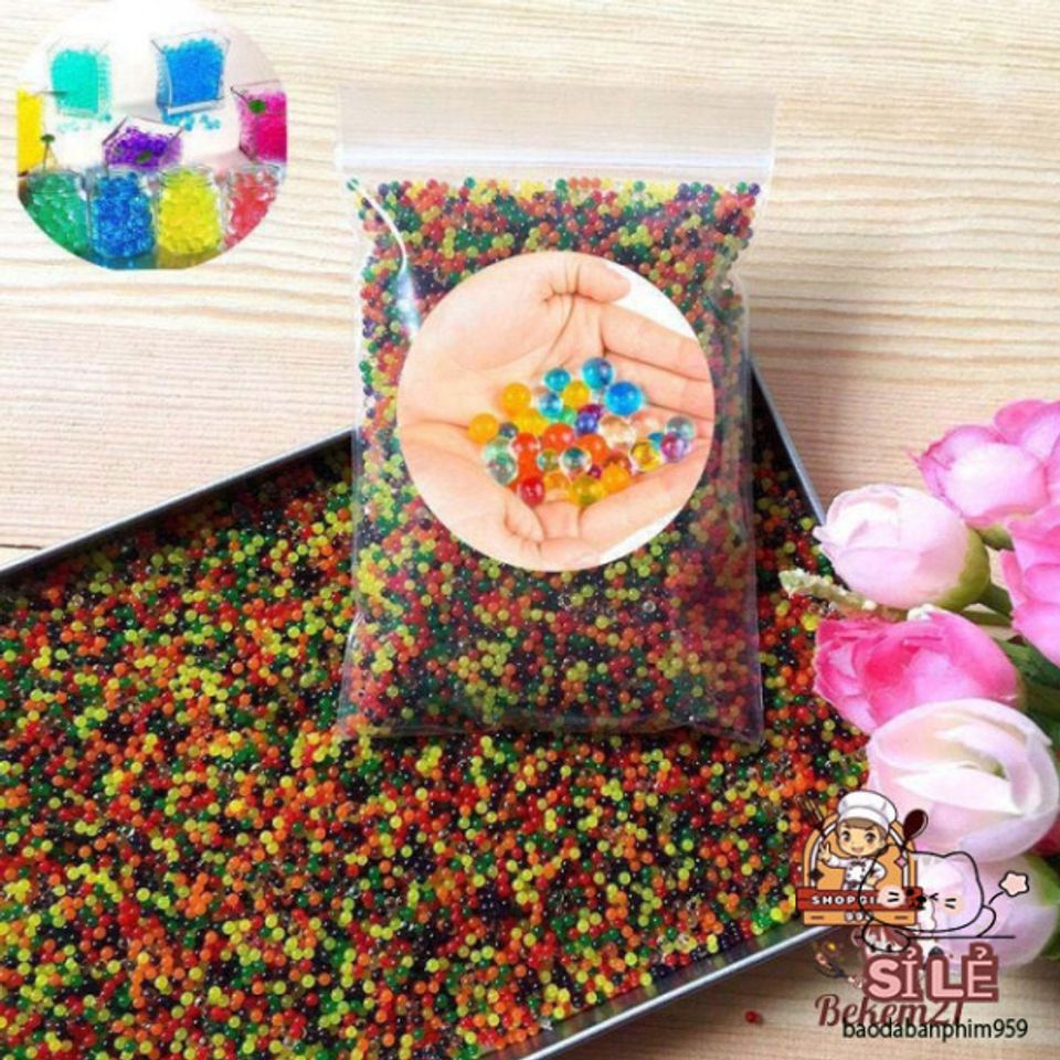 Gói 10.000 hạt nở 7-8mm - Hạt nước tăng trưởng kỳ diệu cho cây xanh, đồ chơi sáng tạo và trang trí nội thất sinh động