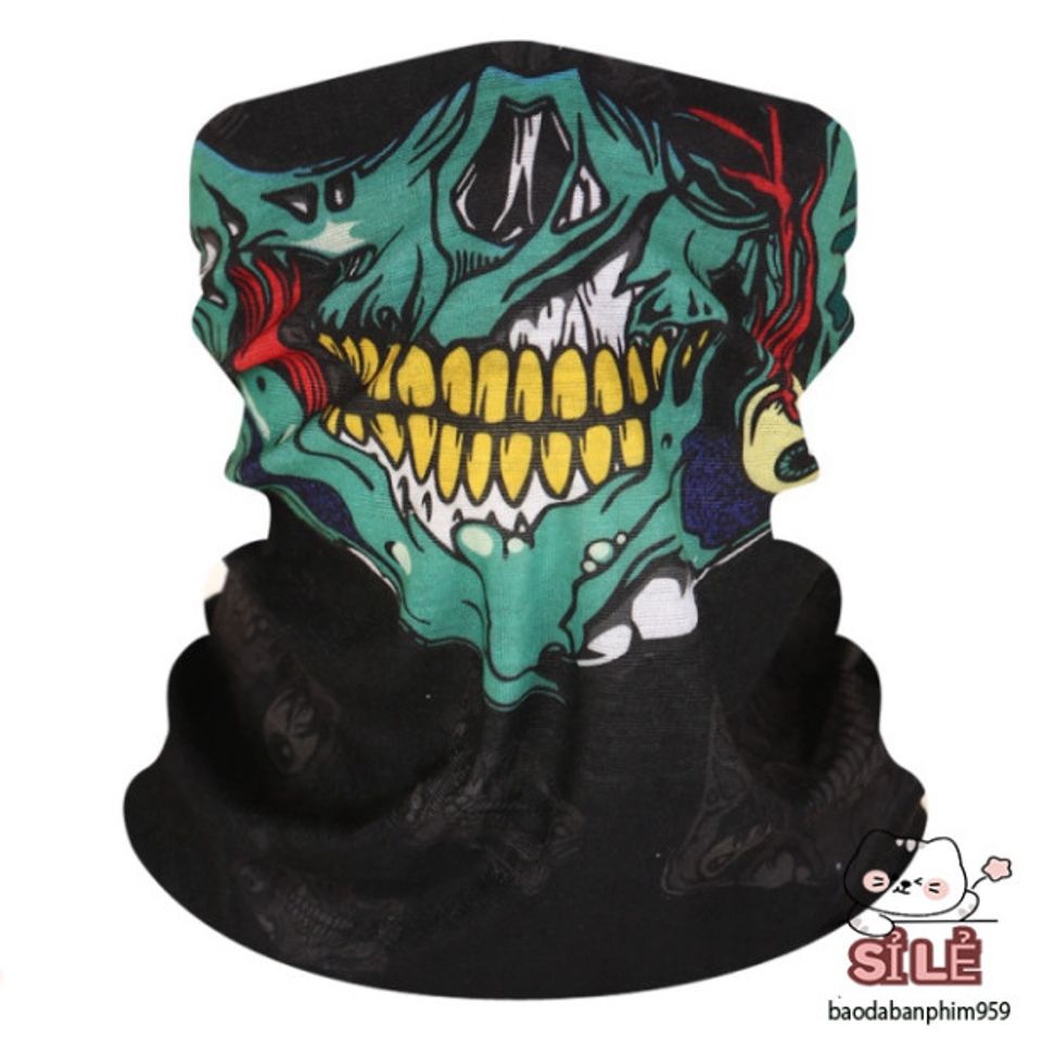 Khăn Ống Đầu Lâu Phượt Đa Năng - Khăn Bandana Thời Trang Cho Các Chuyến Đi Phiêu Lưu, Bảo Vệ Và Tạo Phong Cách Streetwear
