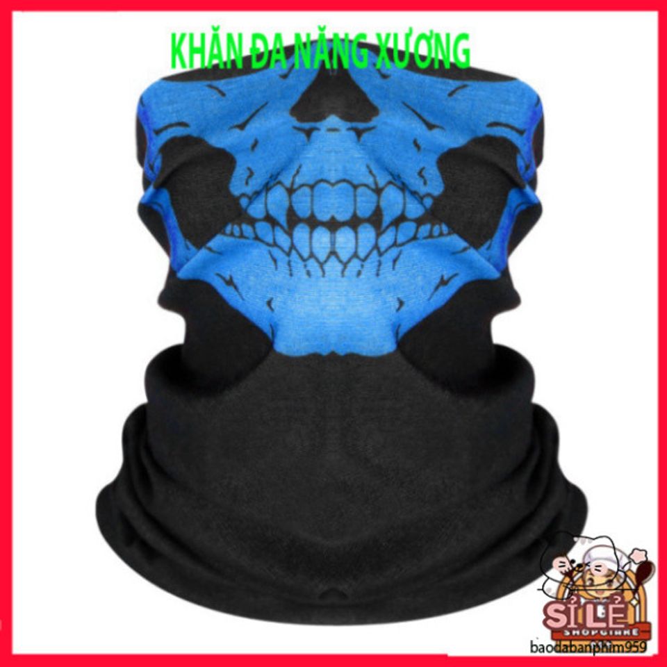 Khăn Ống Đầu Lâu Phượt Đa Năng - Khăn Bandana Thời Trang Cho Các Chuyến Đi Phiêu Lưu, Bảo Vệ Và Tạo Phong Cách Streetwear