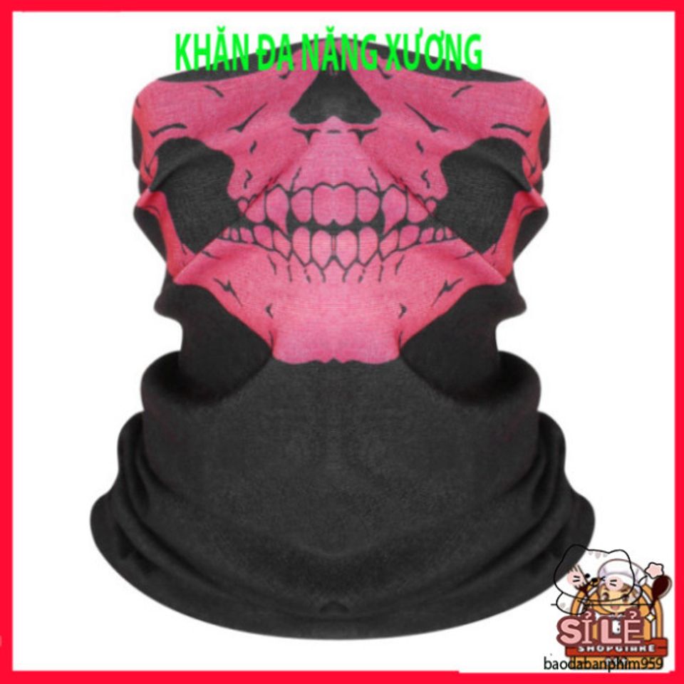 Khăn Ống Đầu Lâu Phượt Đa Năng - Khăn Bandana Thời Trang Cho Các Chuyến Đi Phiêu Lưu, Bảo Vệ Và Tạo Phong Cách Streetwear
