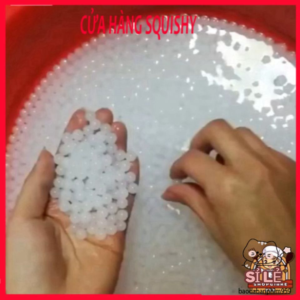 Bịch 250gr Hạt Nở Ngâm Nước Trang Trí Nhà Cửa và Bể Cá - Đàn Hồi Cao Slime Squishy 7-8 MM Thú Vị Cho Trẻ Em