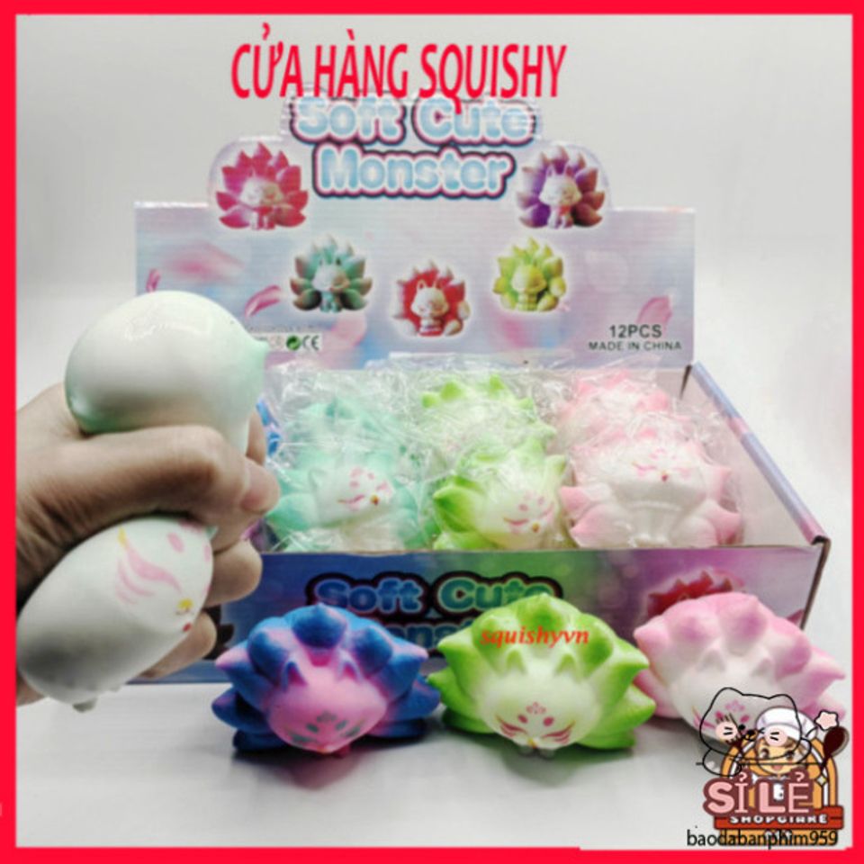 Hồ Ly Tinh Xanh Dương 7 Màu Squishy - Đồ Chơi Giải Trí Siêu Dễ Thương, Giảm Căng Thẳng Cho Trẻ Em