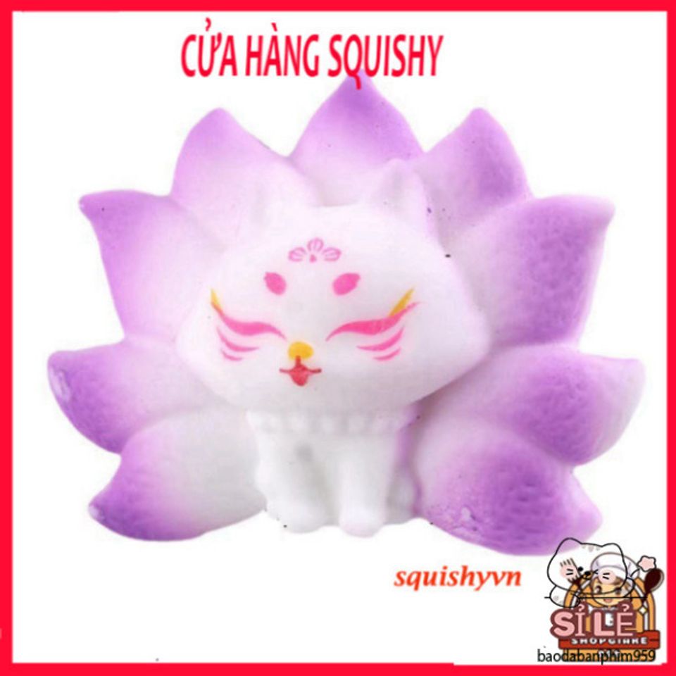 Hồ Ly Tinh Xanh Dương 7 Màu Squishy - Đồ Chơi Giải Trí Siêu Dễ Thương, Giảm Căng Thẳng Cho Trẻ Em