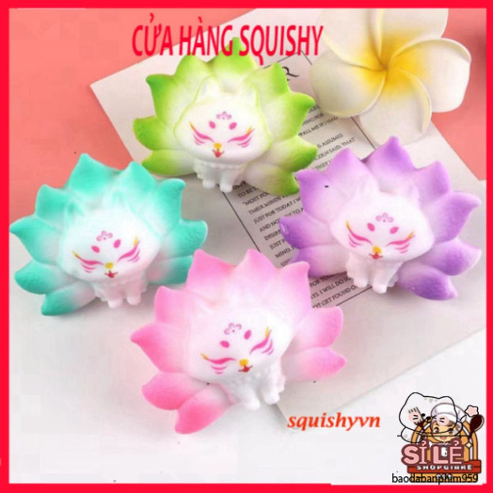 Hồ Ly Tinh Xanh Dương 7 Màu Squishy - Đồ Chơi Giải Trí Siêu Dễ Thương, Giảm Căng Thẳng Cho Trẻ Em