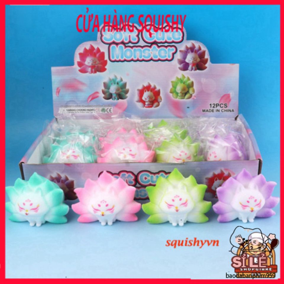 Hồ Ly Tinh Xanh Dương 7 Màu Squishy - Đồ Chơi Giải Trí Siêu Dễ Thương, Giảm Căng Thẳng Cho Trẻ Em