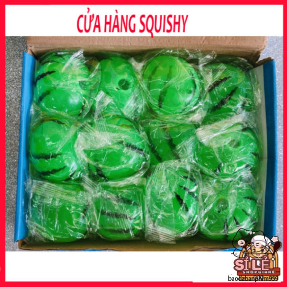 Squishy Quả Dưa Đỏ Xanh Dễ Thương - Mochi Slime Giảm Stress Thú Vị, Đồ Chơi Thư Giãn Dành Cho Trẻ Em và Người Lớn