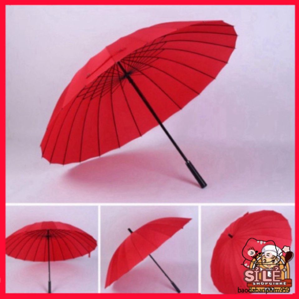 Ô Dù Thời Trang Siêu Bền 24 Nan Chống Nắng, Chống Mưa, Kích Thước 116cm - Quai Đeo Tiện Lợi, Bảo Hành Uy Tín