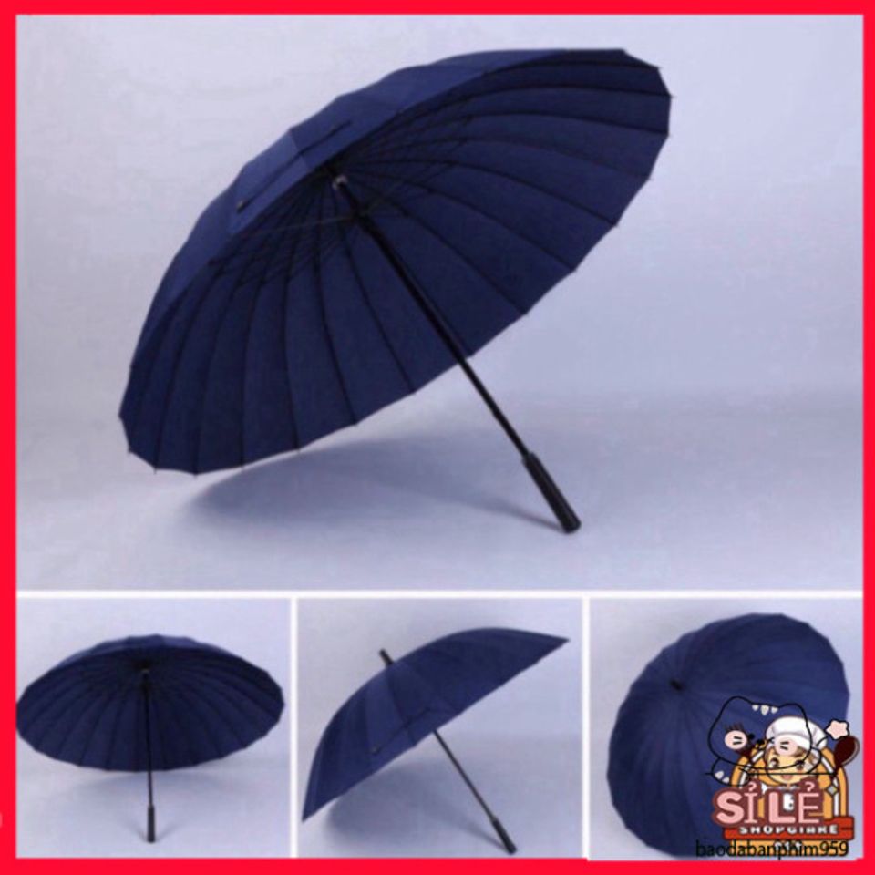 Ô Dù Thời Trang Siêu Bền 24 Nan Chống Nắng, Chống Mưa, Kích Thước 116cm - Quai Đeo Tiện Lợi, Bảo Hành Uy Tín