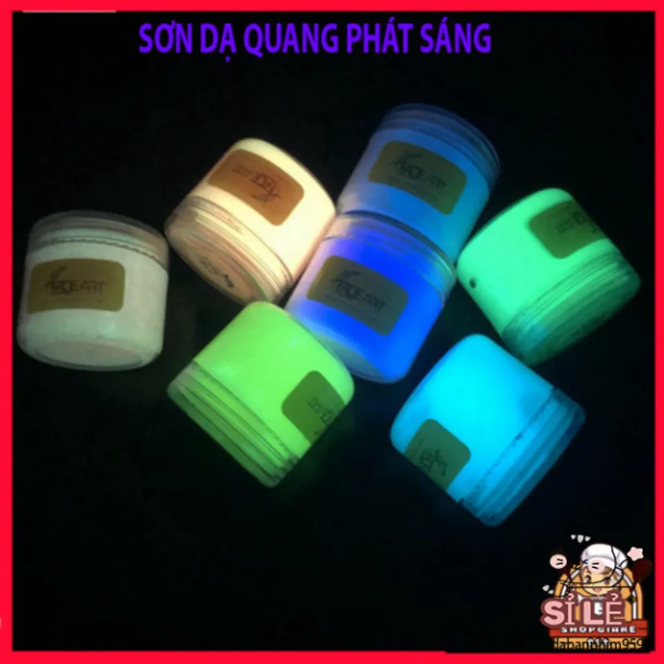 Sơn Dạ Quang 60gr – Sơn Acrylic Phát Sáng Đêm Màu Xanh Lá/Xanh Dương ...