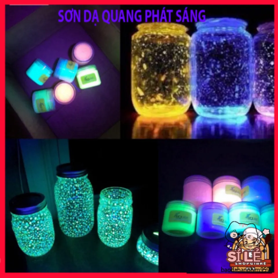 Sơn Dạ Quang 60gr – Sơn Acrylic Phát Sáng Đêm Màu Xanh Lá/Xanh Dương ...