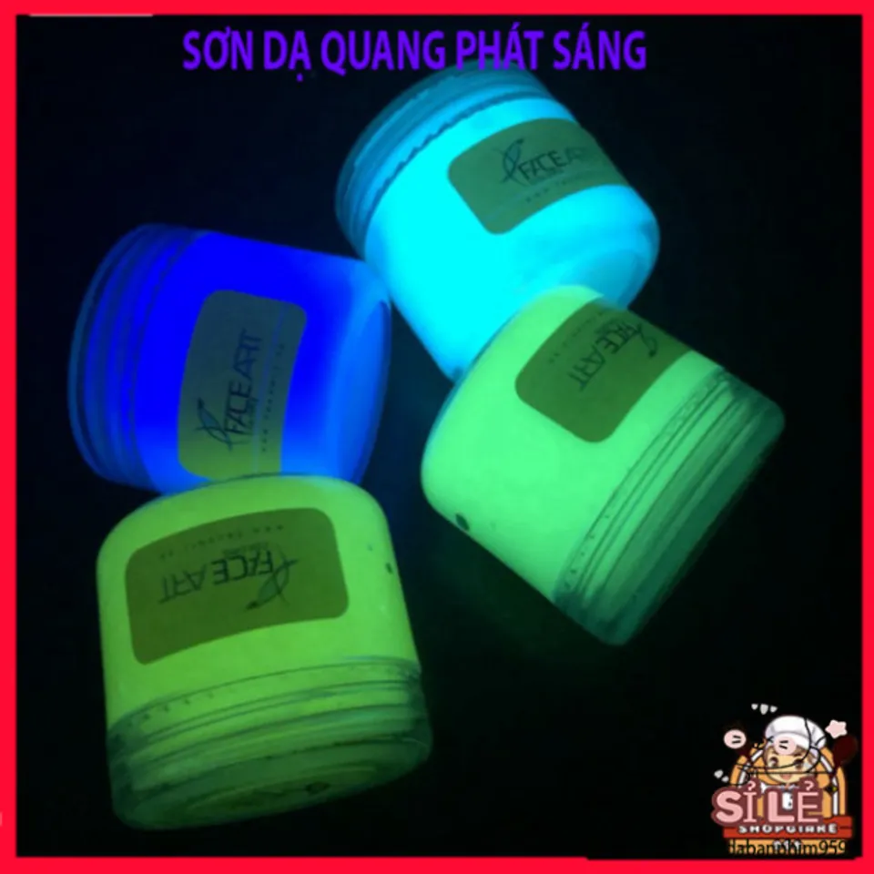 Sơn Dạ Quang 60gr – Sơn Acrylic Phát Sáng Đêm Màu Xanh Lá/Xanh Dương ...