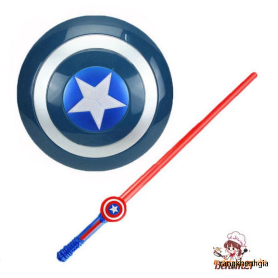 Khiên Captain America Nhựa Cao Cấp - Đồ Chơi Siêu Anh Hùng Marvel 32cm - Quà Tặng Fan Hâm Mộ, Hoạt Động Ngoài Trời, Cosplay