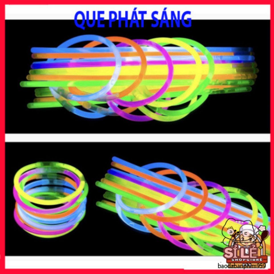 Bộ 100 Que Phát Sáng Nhiều Màu Sắc Kèm 100 Đầu Nối Vòng - Phụ Kiện Tiệc ...