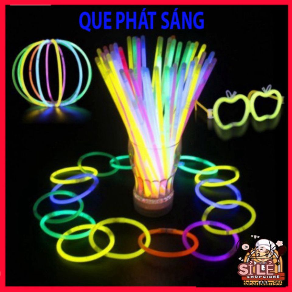 Bộ 100 Que Phát Sáng Nhiều Màu Sắc Kèm 100 Đầu Nối Vòng - Phụ Kiện Tiệc ...