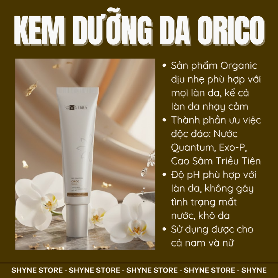 Kem Dưỡng Da Orico Cream Vxebra - 100% Organic Dưỡng Ẩm, Làm Trắng Da, Không Gây Kích Ứng Cho Da Nhạy Cảm
