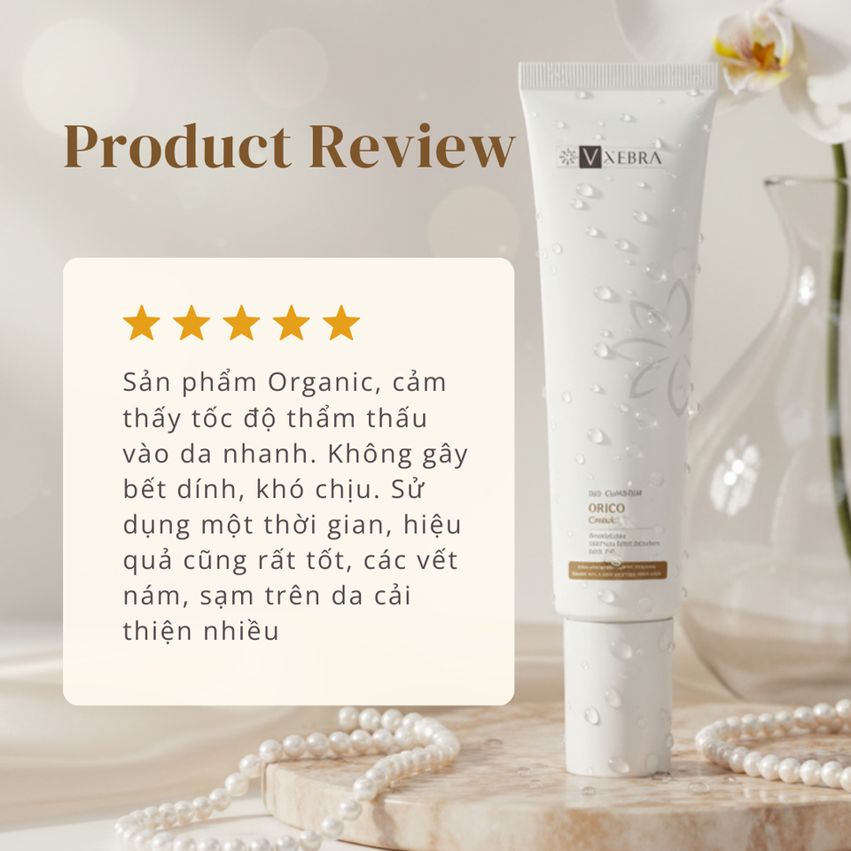 Kem Dưỡng Da Orico Cream Vxebra - 100% Organic Dưỡng Ẩm, Làm Trắng Da, Không Gây Kích Ứng Cho Da Nhạy Cảm
