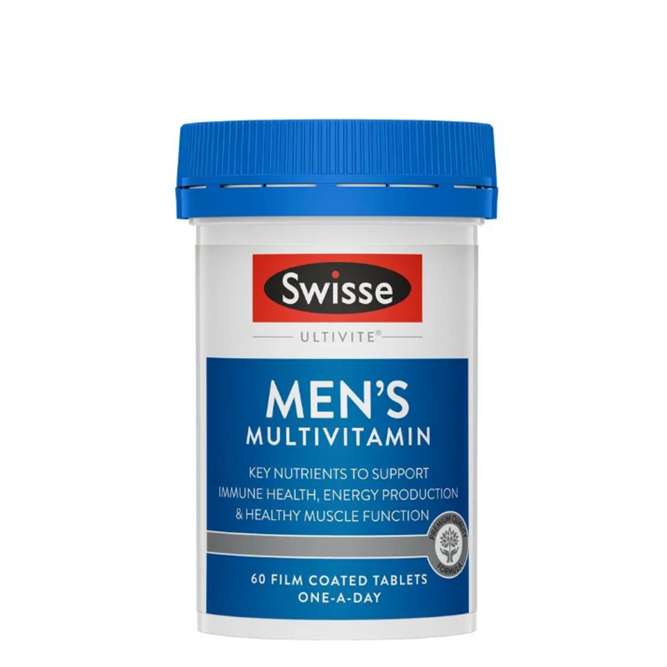 Viên Uống Bổ Sung Vitamin Dành Cho Nam Giới Swisse Men’s Multivitamin 60 Viên - Nâng Cao Năng Lượng và Sức Khỏe Tổng Thể - Úc