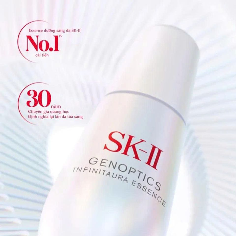 Tinh Chất Dưỡng Sáng Da SK-II GenOptics Infinitaura Essence 50ml - Serum Chăm Sóc Da Rạng Rỡ, Đánh Bay Vết Thâm, Quà Tặng Sang Trọng