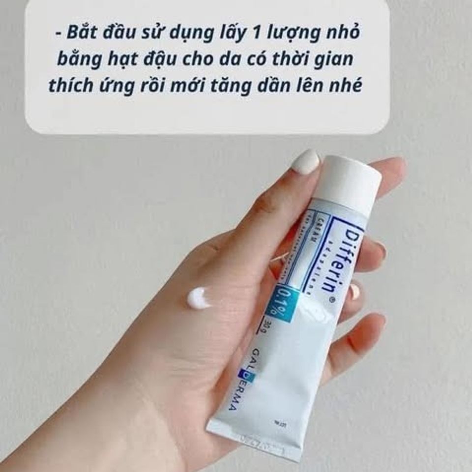 Kem Giảm Mụn Diffe..0.1% 30g dạng kem –  mụn ẩn, giảm viêm đỏ