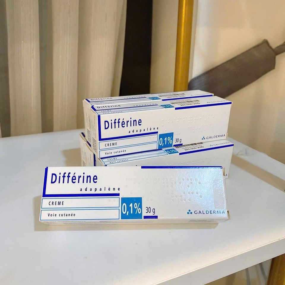 Kem Giảm Mụn Diffe..0.1% 30g dạng kem –  mụn ẩn, giảm viêm đỏ