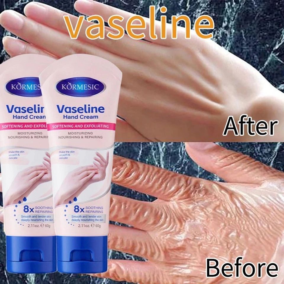 Kem Dưỡng Da Tay Vaseline 60g – Dưỡng Ẩm, Làm Trắng Da, Giúp Da Mịn Màng và Không Nứt Nẻ, Phù Hợp Mọi Loại Da
