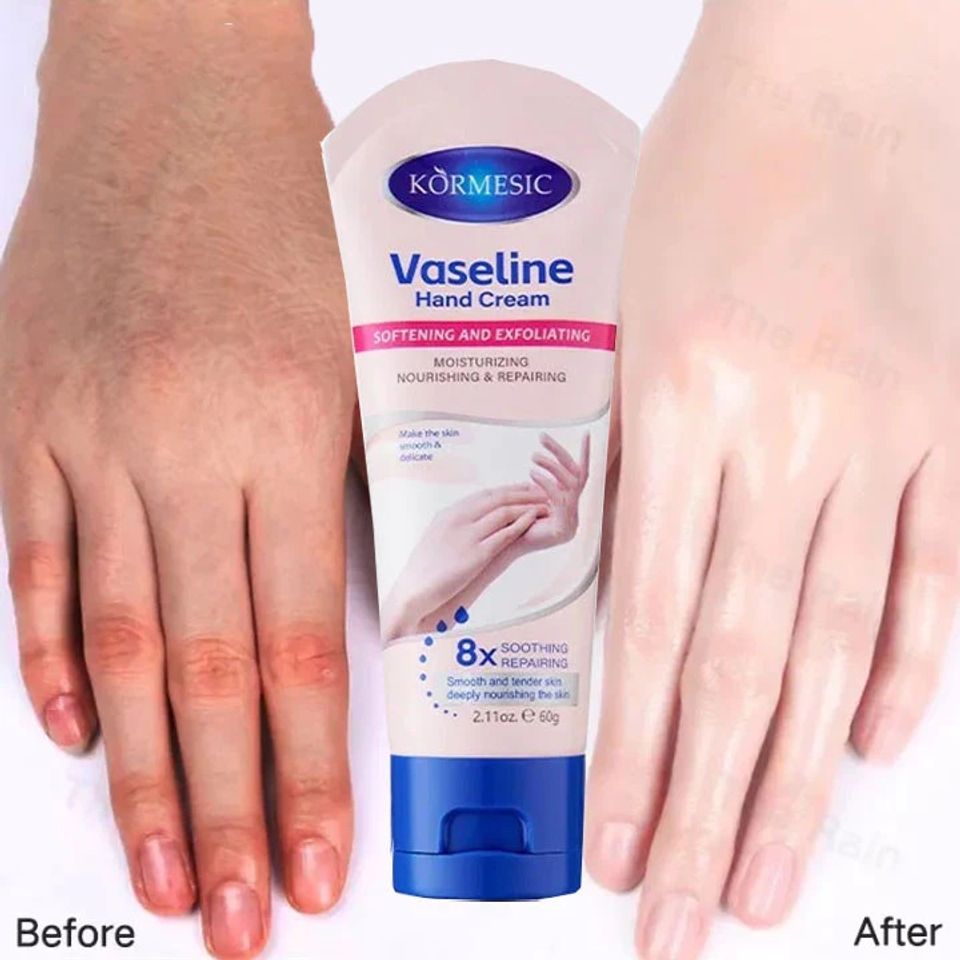 Kem Dưỡng Da Tay Vaseline 60g – Dưỡng Ẩm, Làm Trắng Da, Giúp Da Mịn Màng và Không Nứt Nẻ, Phù Hợp Mọi Loại Da