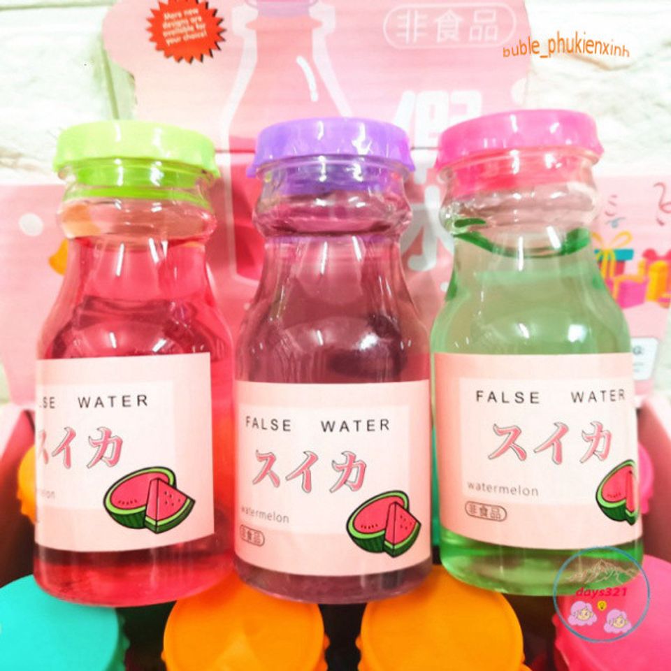 Chai Slime Nước Hoa Quả Mix Đào Dưa Hấu Vải 9 Màu Sắc - Đồ Chơi Nhờn Ma Quái Squishy Vui Nhộn Cho Trẻ Em và Người Lớn