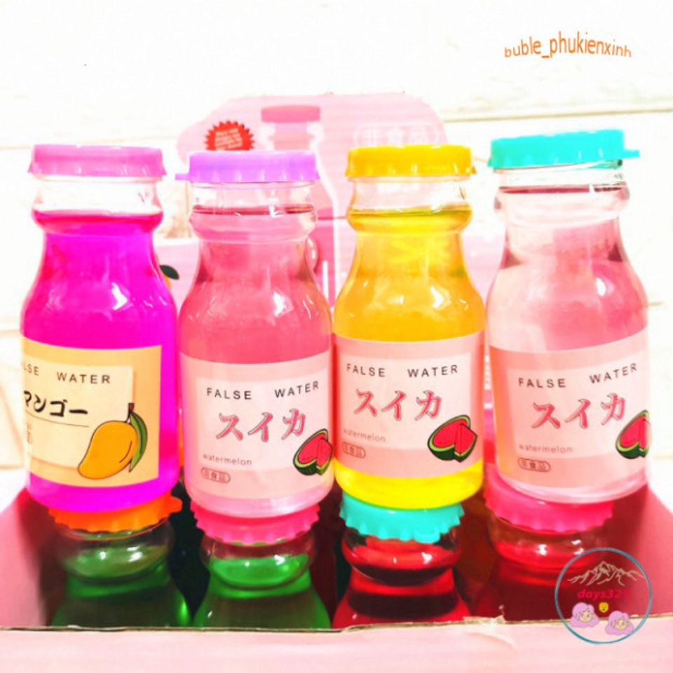 Chai Slime Nước Hoa Quả Mix Đào Dưa Hấu Vải 9 Màu Sắc - Đồ Chơi Nhờn Ma Quái Squishy Vui Nhộn Cho Trẻ Em và Người Lớn