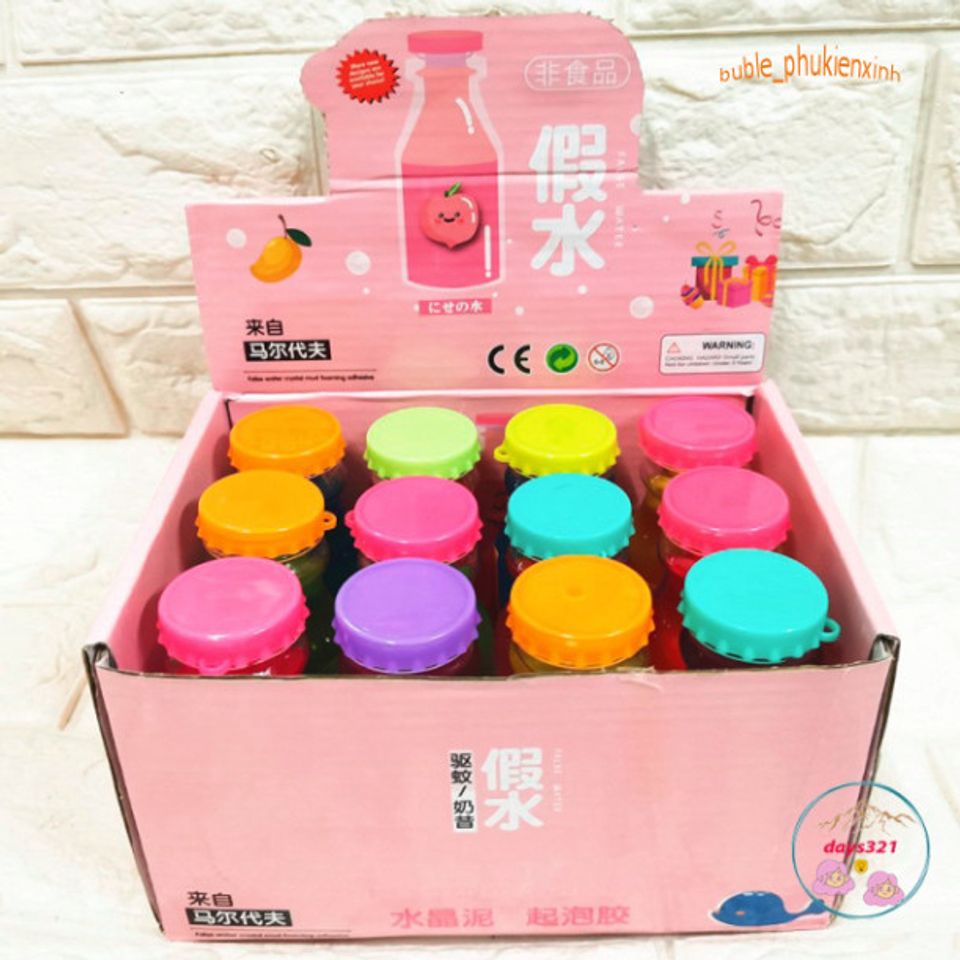Chai Slime Nước Hoa Quả Mix Đào Dưa Hấu Vải 9 Màu Sắc - Đồ Chơi Nhờn Ma Quái Squishy Vui Nhộn Cho Trẻ Em và Người Lớn