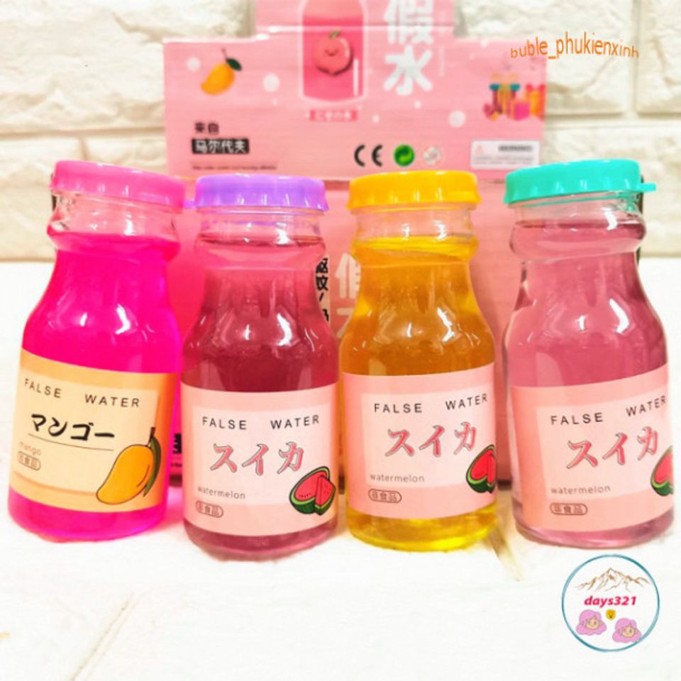 Chai Slime Nước Hoa Quả Mix Đào Dưa Hấu Vải 9 Màu Sắc - Đồ Chơi Nhờn Ma Quái Squishy Vui Nhộn Cho Trẻ Em và Người Lớn