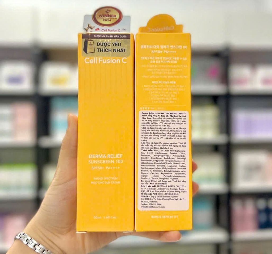 Kem Chống Nắng Cell Fusion C Nâng Tông Da SPF50+/PA++++ - Chống Nắng và Dưỡng Da Tươi Sáng 50ml Hàn Quốc