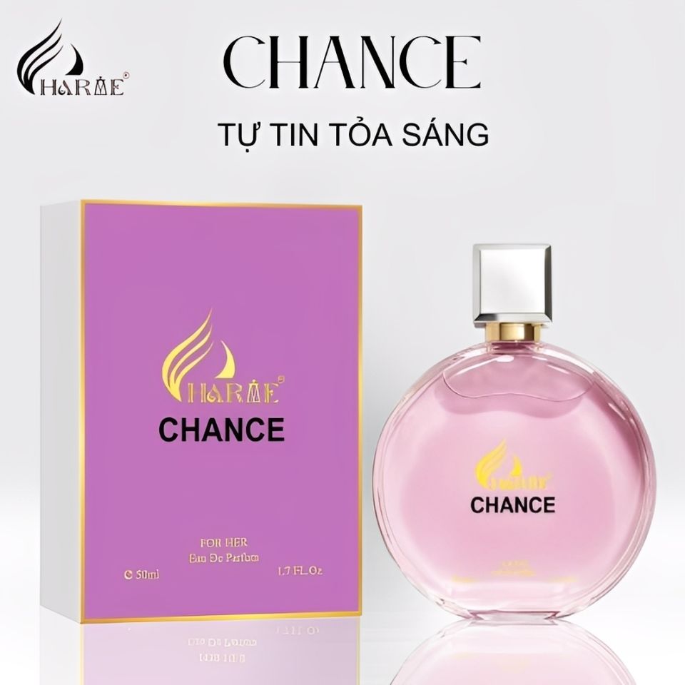 Nước Hoa Nữ Charme CHANCE HỒNG 50ML - Hương Dịu Dàng, Tự Tin, Quyến Rũ, Gift Cho Phái Đẹp