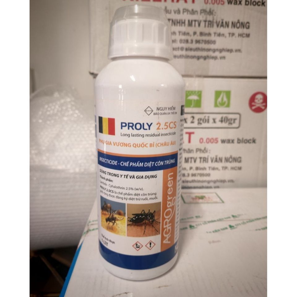 Thuốc Diệt Côn Trùng PROLY 2.5CS 1 Lít Bỉ - Hiệu Quả Diệt Muỗi, Ruồi, Kiến, Gián và Rệp Giường - An toàn cho Gia Đình và Thú Cưng