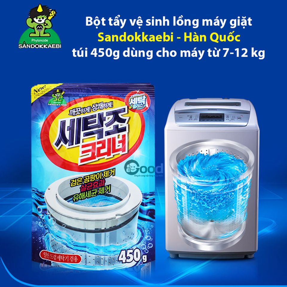 Bột Tẩy Lồng Máy Giặt 450g (02 Gói) - Loại Bỏ Nhanh Chóng Cặn Bẩn, Bảo Vệ Máy Giặt Và Khử Mùi Hôi, Nấm Mốc