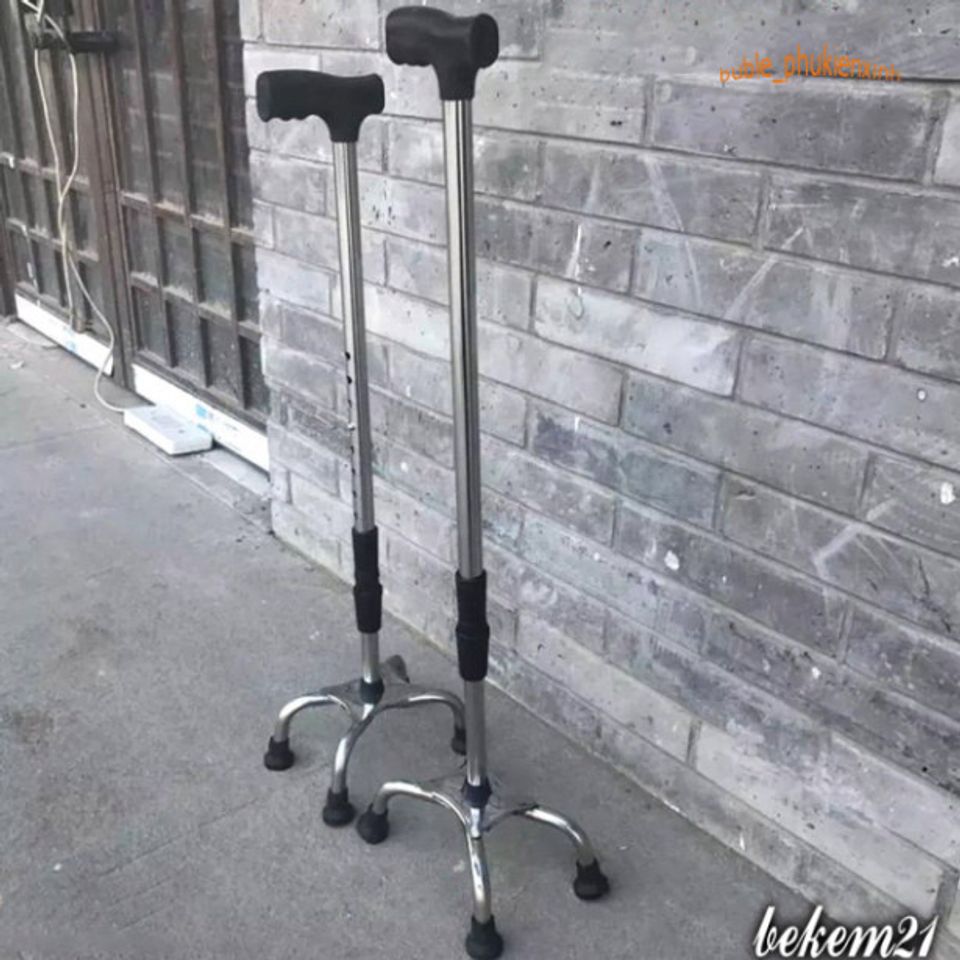 Gậy Hỗ Trợ 3 Chân Chắc Chắn - Dụng Cụ Đi Lại Cho Người Cao Tuổi và Người Khuyết Tật, Điều Chỉnh Chiều Cao, Chống Trơn Trượt
