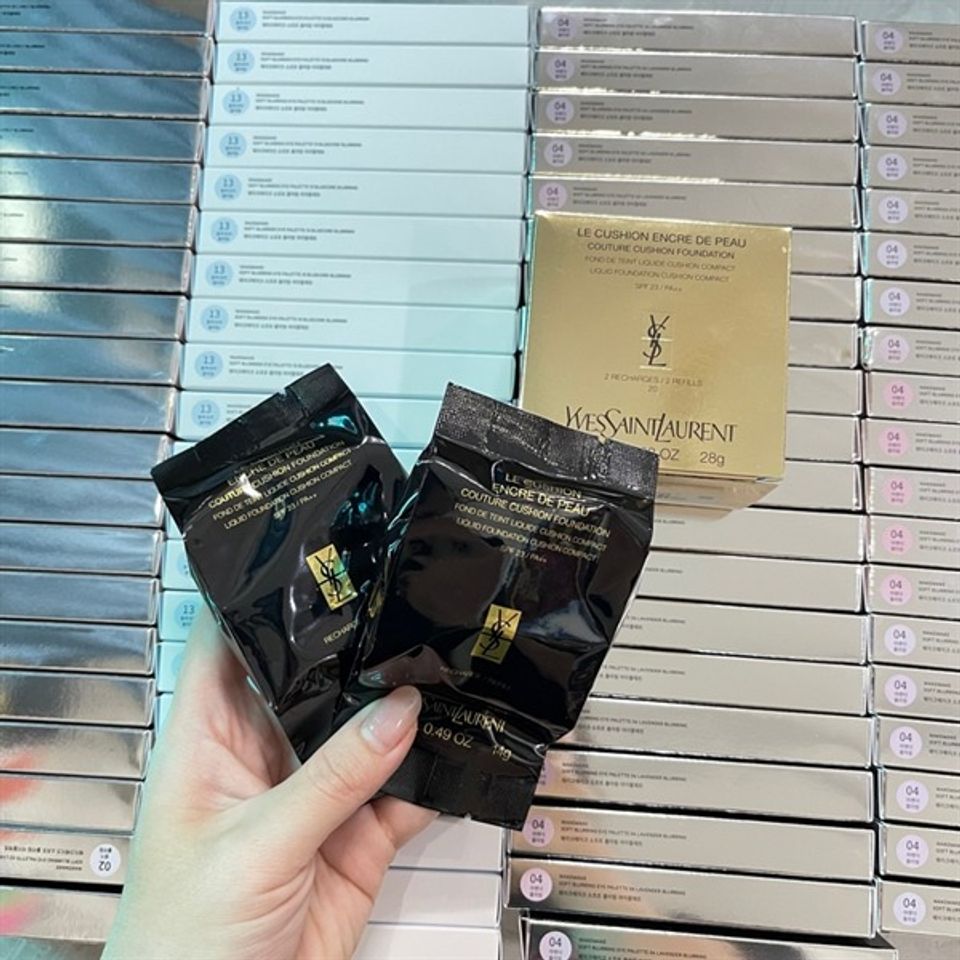 Set Lõi Phấn Nước Cushion YSL Le Cushion Encre De Peau Luminous Matte SPF 33 Tone 20 Chính Hãng - Lớp Nền Hoàn Hảo, Bảo Vệ Da Uv