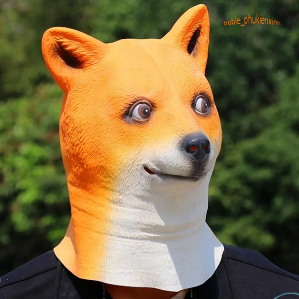Mặt Nạ Chó Shiba Trùm Đầu - Đồ Hóa Trang Halloween Độc Đáo Cho Người ...