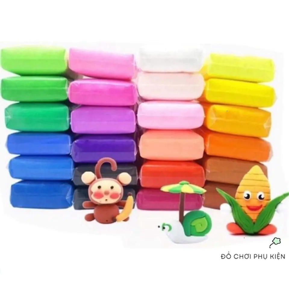 Bộ 12 đất sét tự khô chất lượng cao siêu nhẹ, an toàn cho bé tạo hình ...