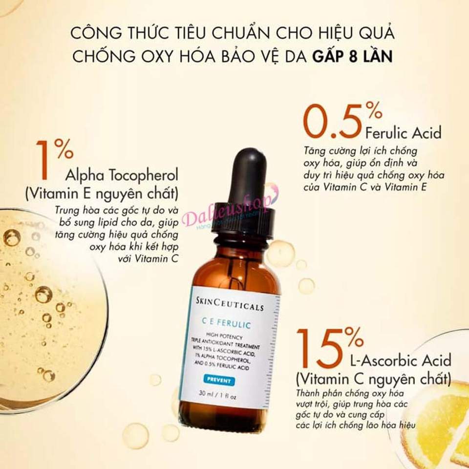 Serum Hỗ Trợ Trẻ Hóa Da Skinceuticals Vitamin C E Ferulic 30ml Chính Hãng - Giúp Làm Sáng Da, Ngăn Ngừa Lão Hóa, Phục Hồi Sức Sống Da