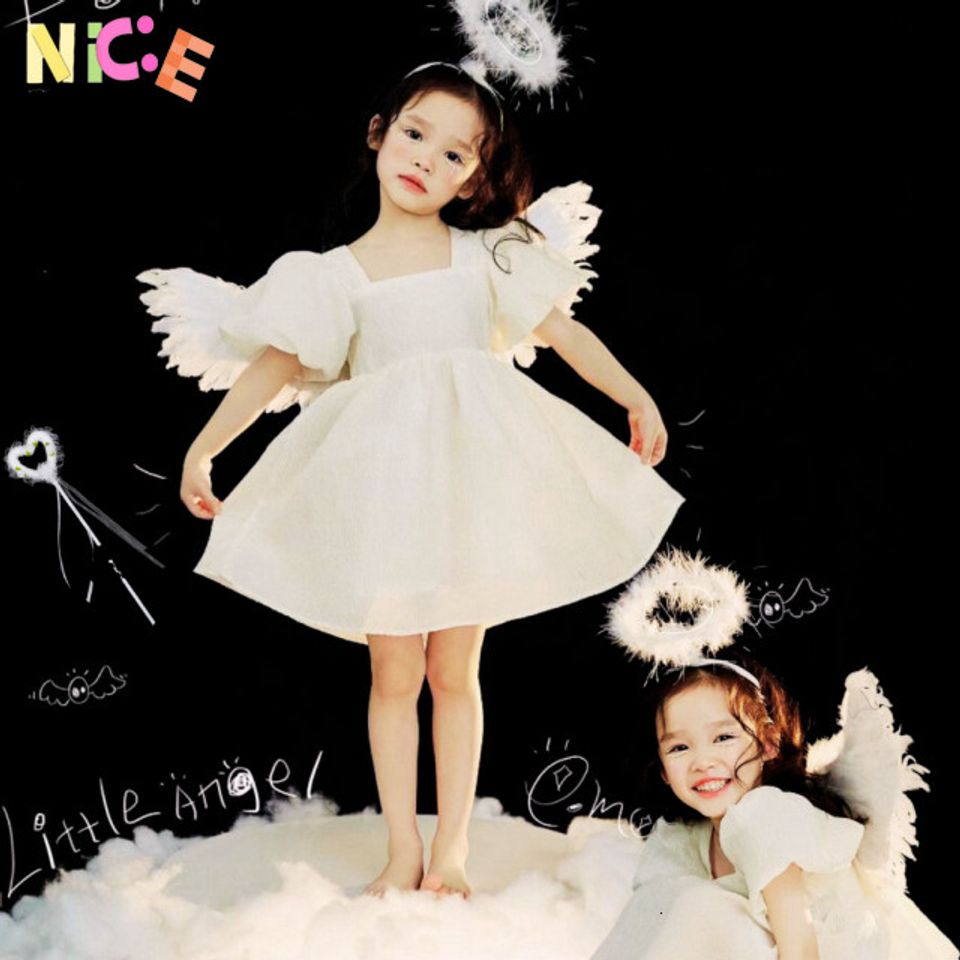 Bộ Phụ Kiện Cánh Thiên Thần 3 Chi Tiết Cho Bé Gái - Hóa Trang Halloween, Trung Thu, Tết Nguyên Đán - Cánh, Cài Đầu, Đũa Phép Kèm Theo