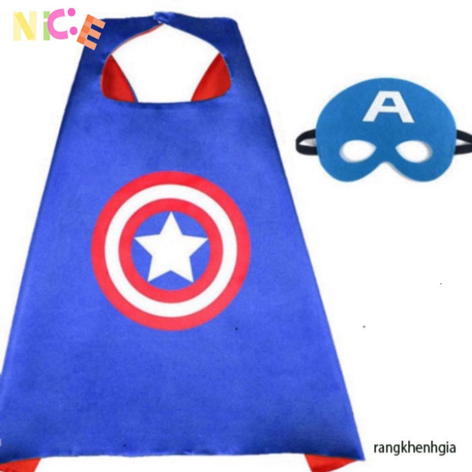 Bộ Đồ Chơi Hóa Trang Captain America - Áo Choàng, Khiên, Mặt Nạ Siêu Anh Hùng MARVEL Dành Cho Trẻ Em Từ 3 Tuổi