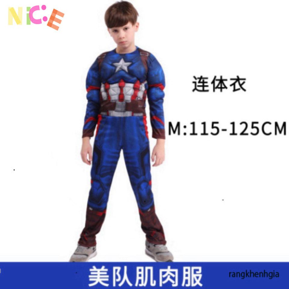 Bộ Đồ Chơi Hóa Trang Captain America - Áo Choàng, Khiên, Mặt Nạ Siêu Anh Hùng MARVEL Dành Cho Trẻ Em Từ 3 Tuổi