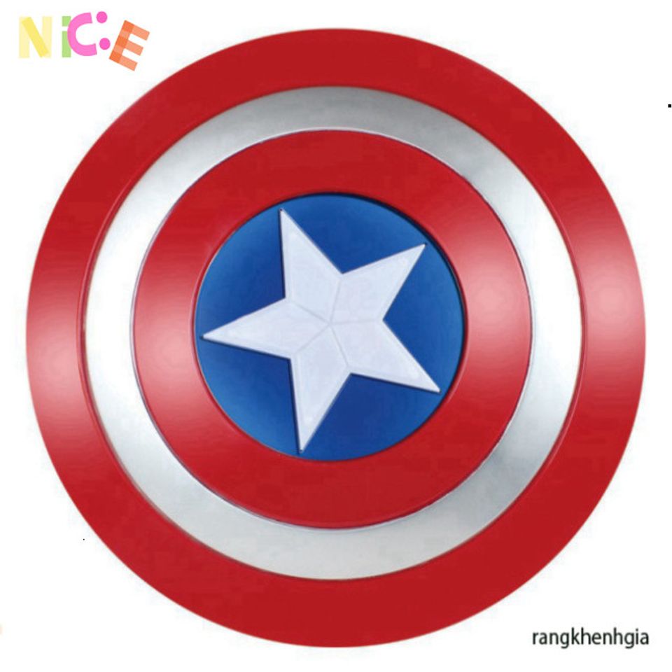 Set hóa trang siêu anh hùng Captain America 5 món - Áo choàng, mặt nạ phát sáng, găng tay, đĩa ném - Đồ chơi trẻ em an toàn và sáng tạo