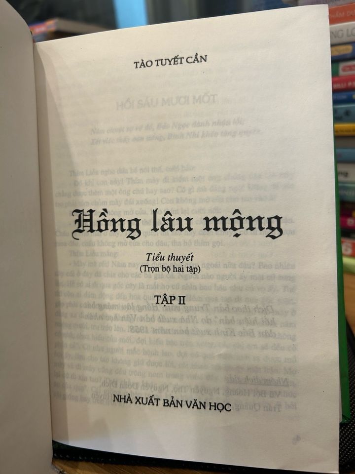 Hồng Lâu Mộng Tập II - Tác Phẩm Kinh Điển Của Tào Tuyết Cẩn Về Tình Yêu Và Xã Hội Trung Quốc Thế Kỷ 18