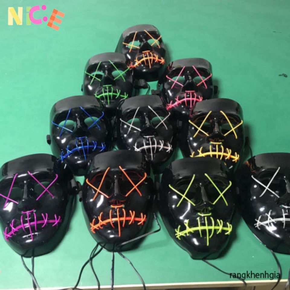 Mặt Nạ Hóa Trang Halloween LED Đa Sắc - 8 Màu Rực Rỡ Cho Tiệc Hóa Trang Kỳ Diệu - Quà Tặng Thú Vị Cho Mọi Lứa Tuổi