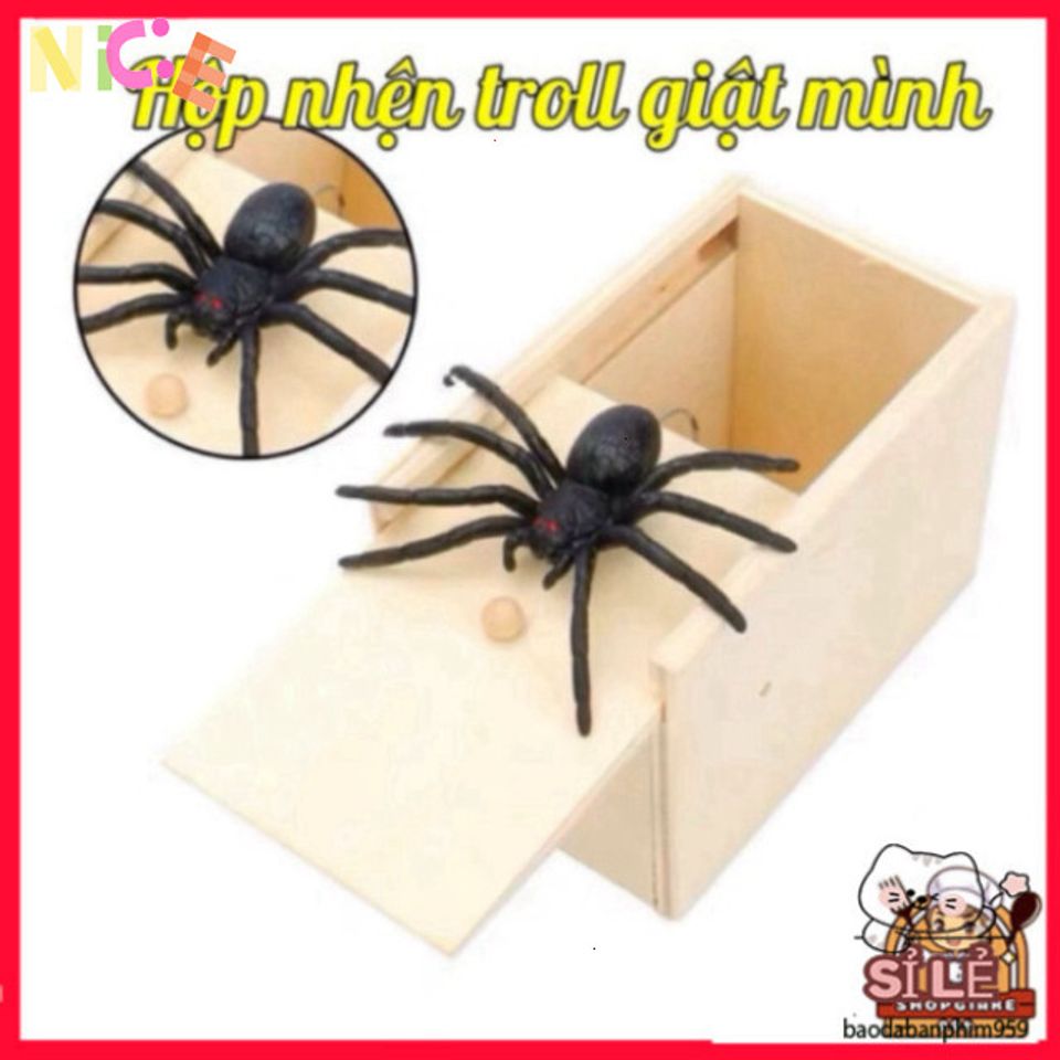 Hộp Nhện Troll Gây Sốc - Trò Chơi Vui Nhộn Với Nhện Silicon Nhảy Ra - Món Quà Hài Hước Cho Bạn Bè và Gia Đình