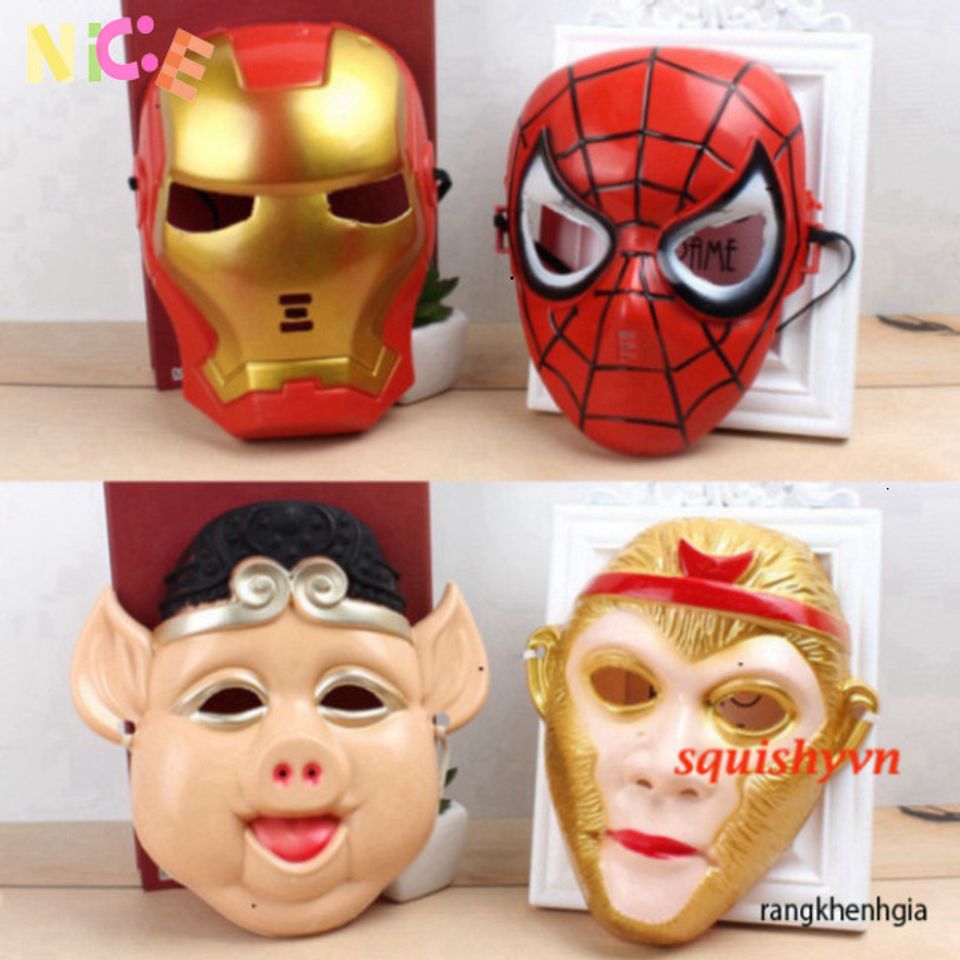 Bộ Mặt Nạ Hóa Trang Tây Du Kí Cho Trẻ Em - Đường Tăng, Tôn Ngộ Không, Chu Bát Giới - Quà Tặng Halloween & Tiệc Sinh Nhật