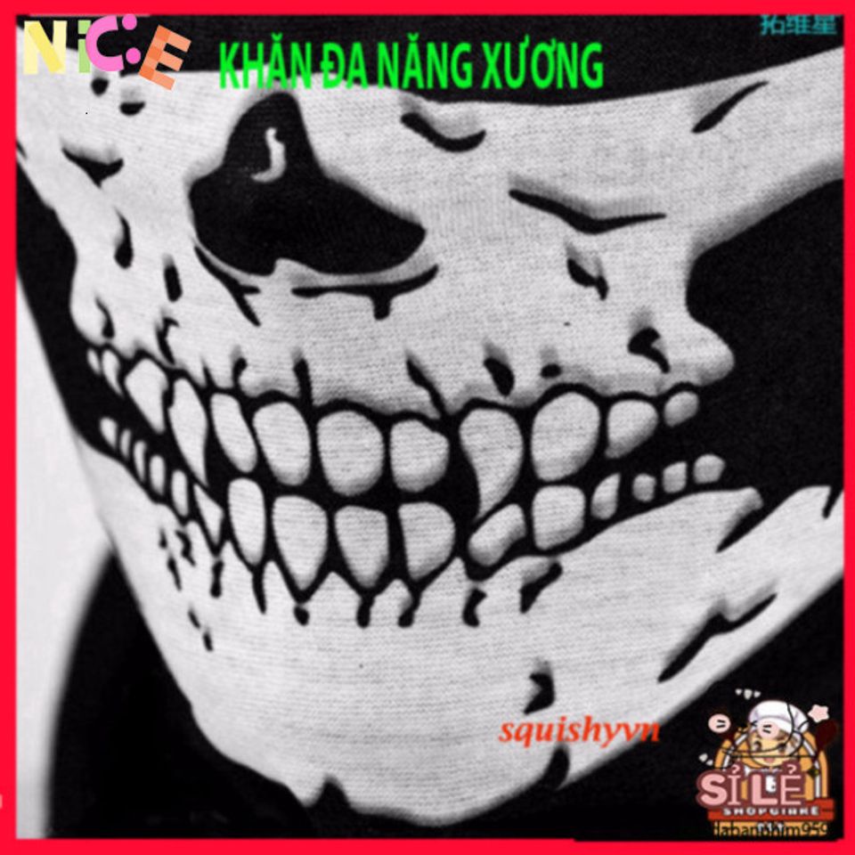 Khăn Phượt Đa Năng Chống Nắng & Chống Bụi - Thiết Kế Hoa Văn Xương Thời Trang Cho Người Yêu Thiên Nhiên và Xê Dịch