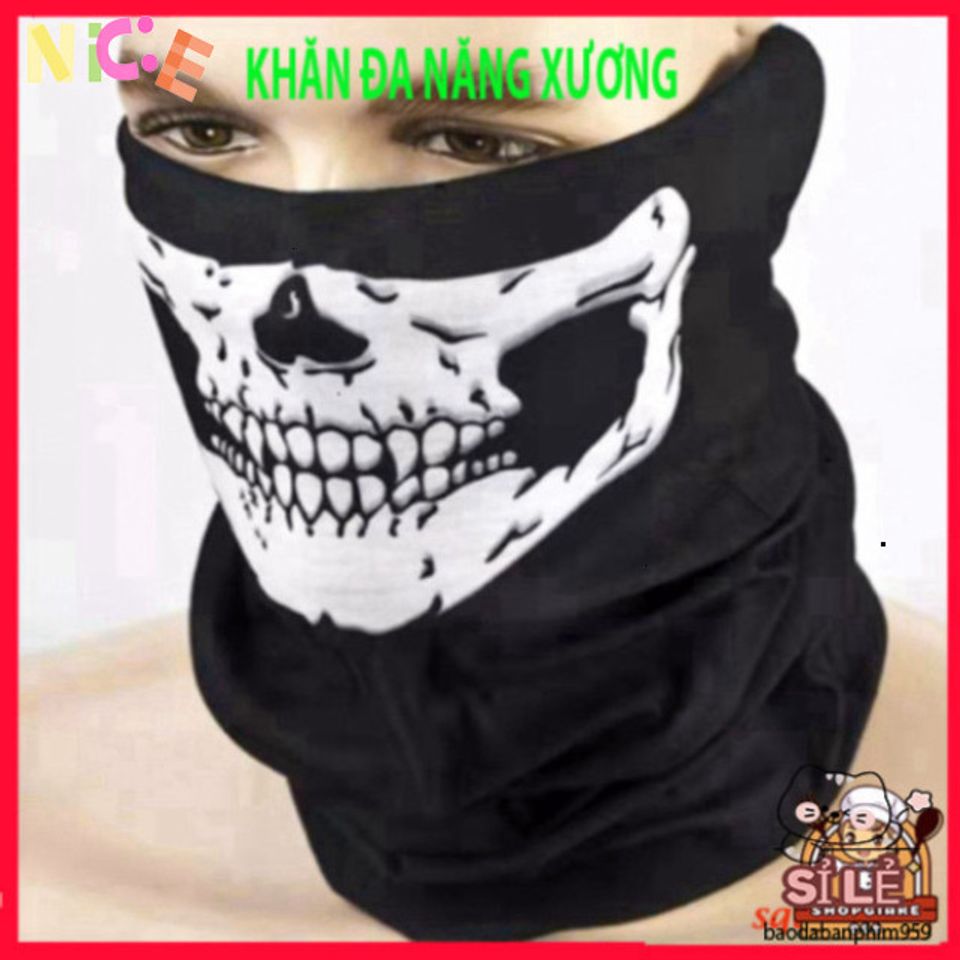 Khăn Phượt Đa Năng Chống Nắng & Chống Bụi - Thiết Kế Hoa Văn Xương Thời Trang Cho Người Yêu Thiên Nhiên và Xê Dịch