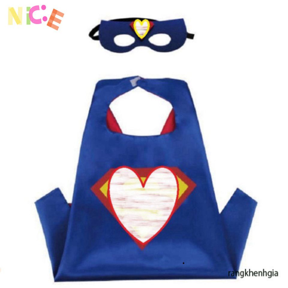 Bộ Áo Choàng Siêu Anh Hùng Avengers - Mặt Nạ Hóa Trang Captain America, Spider-Man, Iron Man, Batman cho Trẻ Em 3-10 Tuổi